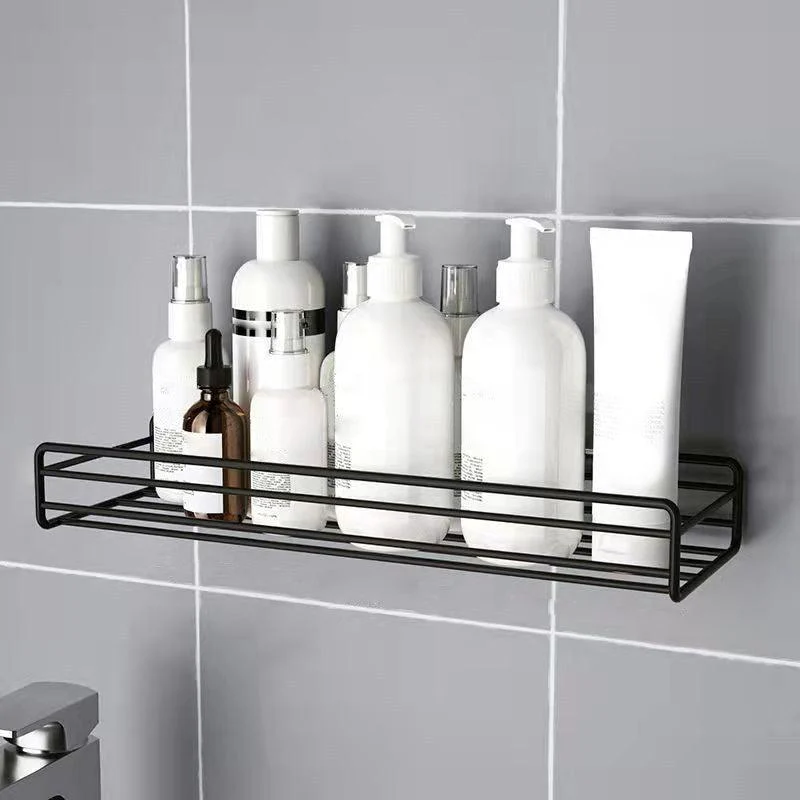 Modern Bath Hardware Set Adhesive Mount Bathroom Hardware Set with Bath Shelf -Bathlova