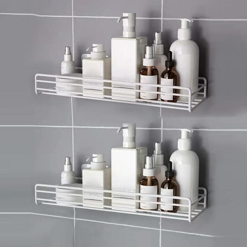 Modern Bath Hardware Set Adhesive Mount Bathroom Hardware Set with Bath Shelf -Bathlova