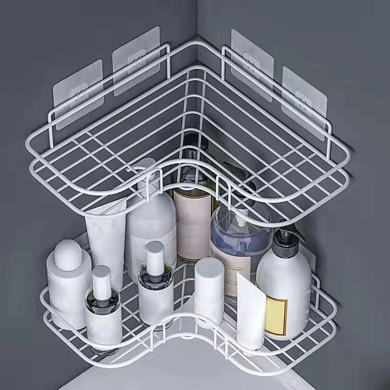 Modern Bath Hardware Set Adhesive Mount Bathroom Hardware Set with Bath Shelf -Bathlova