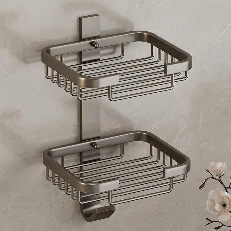 Modern Bath Hardware Set Bath Shelf Black/Silver/Grey Bathroom Hardware Set -Bathlova