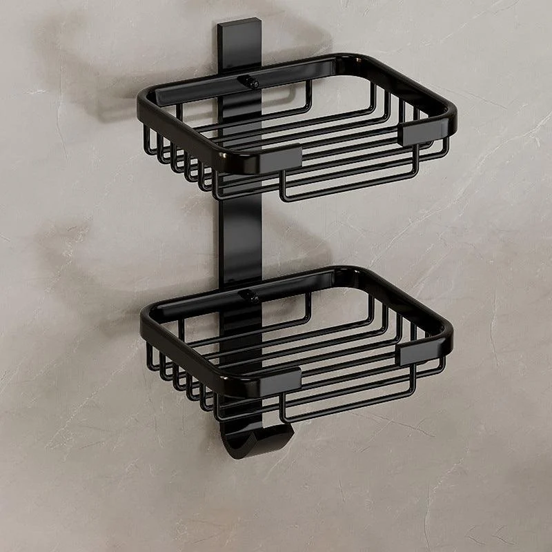 Modern Bath Hardware Set Bath Shelf Black/Silver/Grey Bathroom Hardware Set -Bathlova