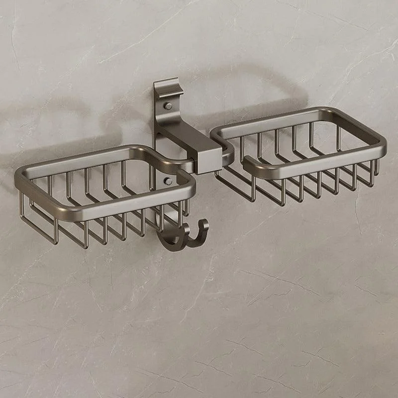 Modern Bath Hardware Set Bath Shelf Black/Silver/Grey Bathroom Hardware Set -Bathlova