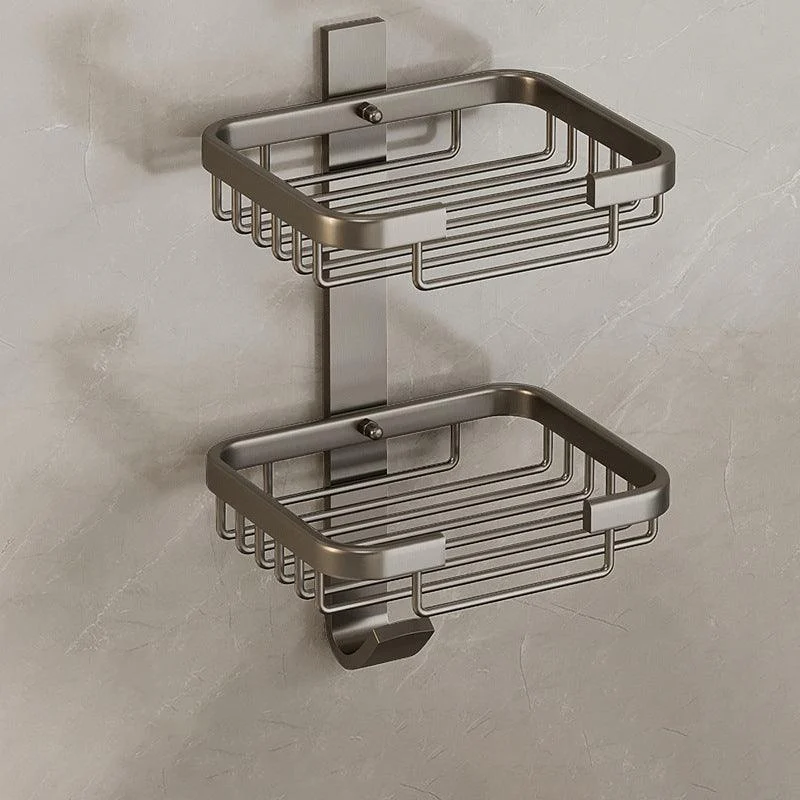 Modern Bath Hardware Set Bath Shelf Black/Silver/Grey Bathroom Hardware Set -Bathlova