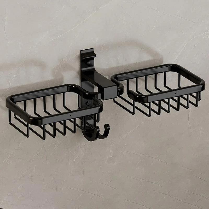 Modern Bath Hardware Set Bath Shelf Black/Silver/Grey Bathroom Hardware Set -Bathlova