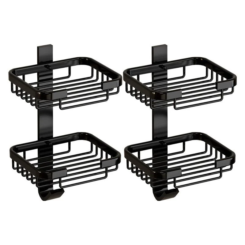 Modern Bath Hardware Set Bath Shelf Black/Silver/Grey Bathroom Hardware Set -Bathlova