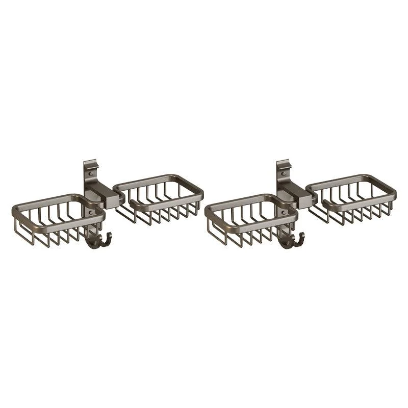 Modern Bath Hardware Set Bath Shelf Black/Silver/Grey Bathroom Hardware Set -Bathlova