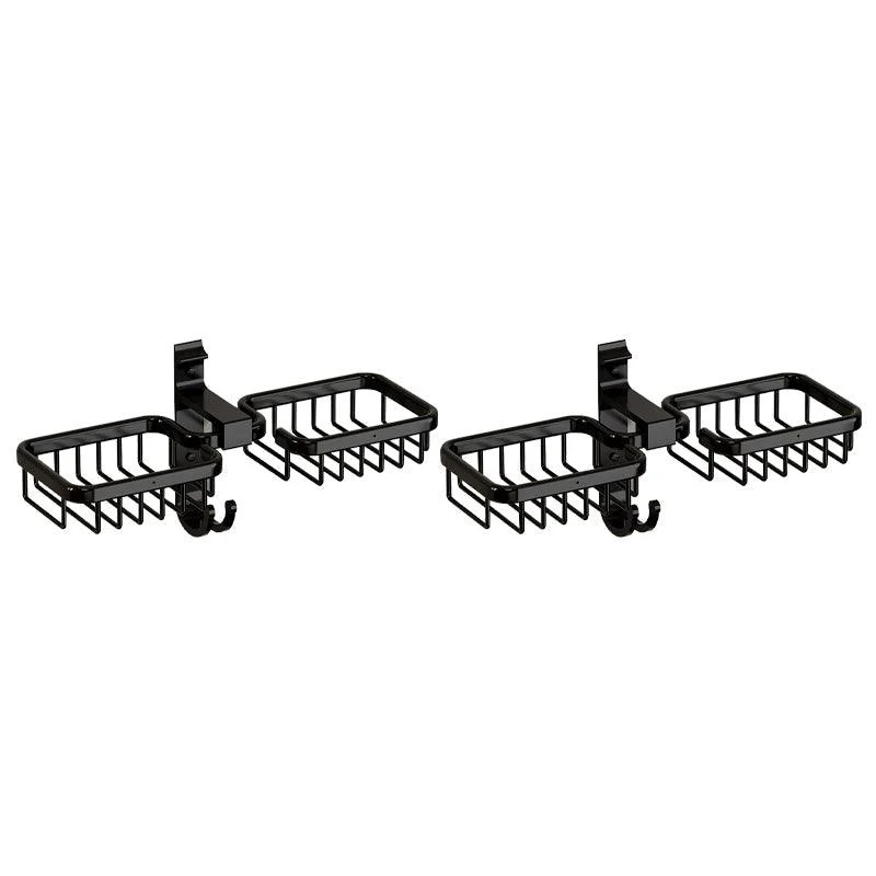 Modern Bath Hardware Set Bath Shelf Black/Silver/Grey Bathroom Hardware Set -Bathlova