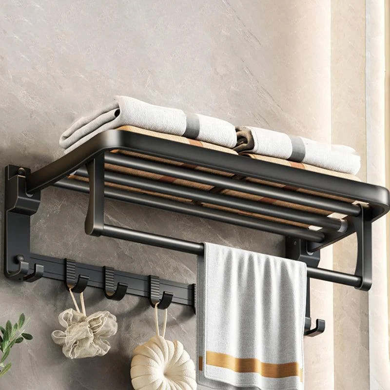 Modern Bath Hardware Set Black Bath Shelf Paper Holder Bathroom Accessory Kit -Bathlova