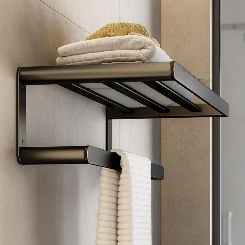 Modern Bath Hardware Set Black Towel Bar Bath Shelf Bathroom Hardware Set -Bathlova