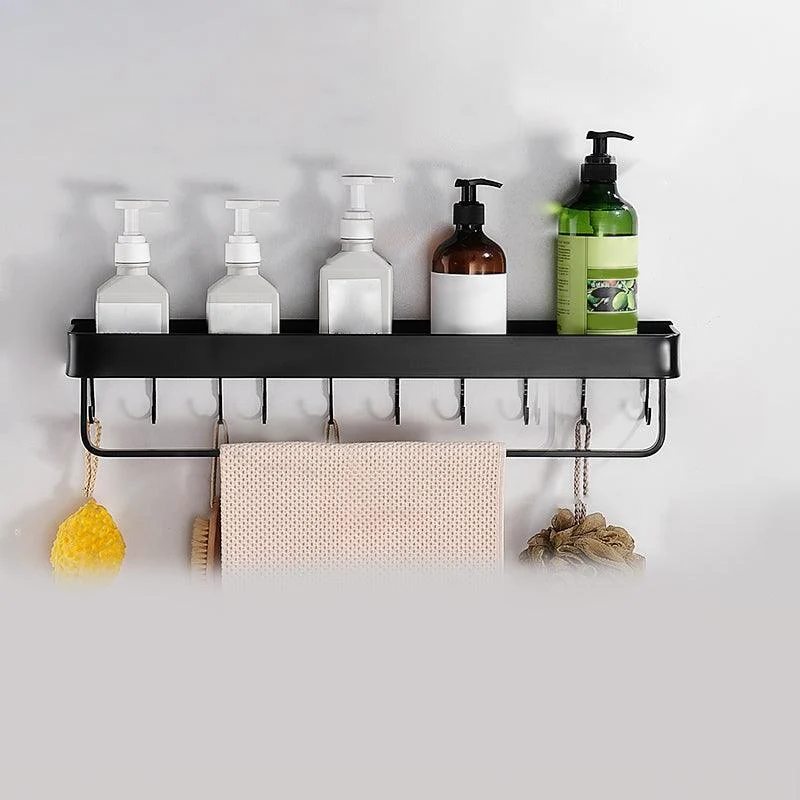 Modern Bath Hardware Set Black Towel Bar Paper Holder Bathroom Accessory Kit -Bathlova