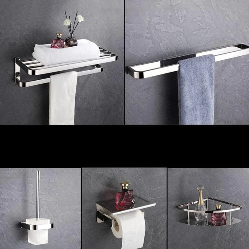 Modern Bath Hardware Set Paper Holder Grey Towel Bar Bathroom Accessory Set -Bathlova