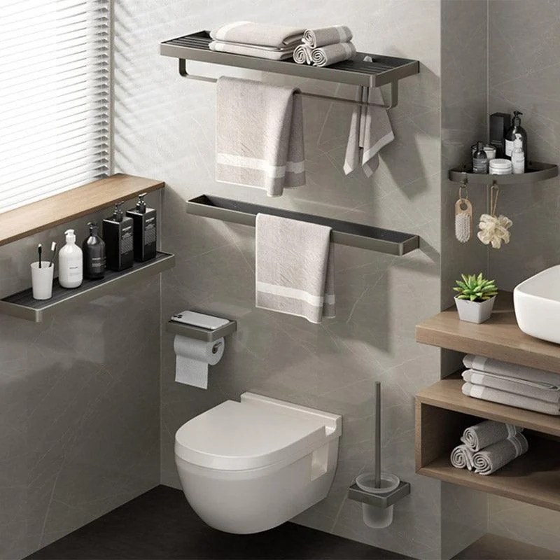 Modern Bath Hardware Set Paper Holder Towel Bar Bathroom Accessory Kit -Bathlova