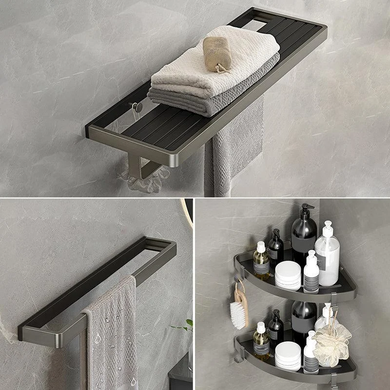 Modern Bath Hardware Set Paper Holder Towel Bar Bathroom Accessory Kit -Bathlova