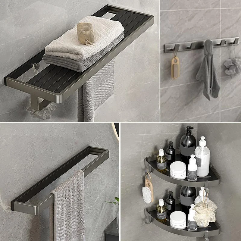 Modern Bath Hardware Set Paper Holder Towel Bar Bathroom Accessory Kit -Bathlova