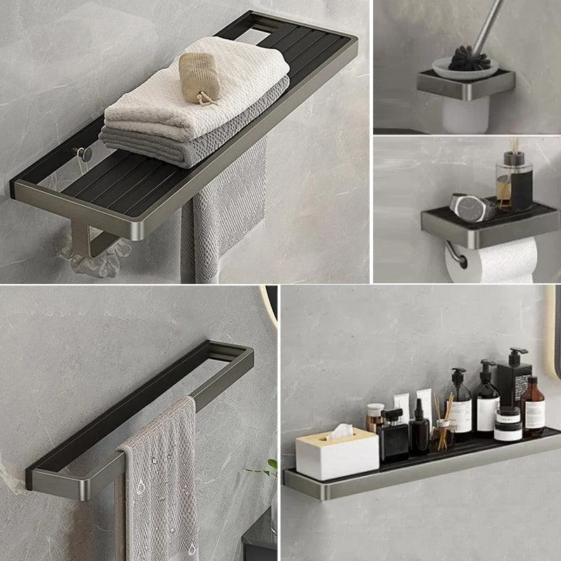 Modern Bath Hardware Set Paper Holder Towel Bar Bathroom Accessory Kit -Bathlova