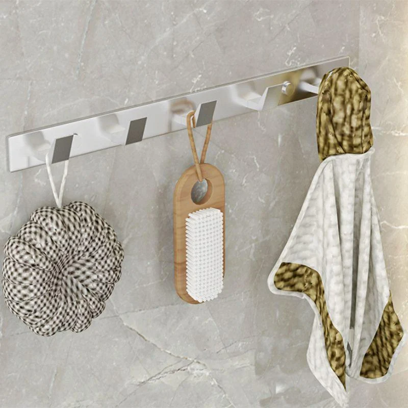 Modern Bath Hardware Set Silver Bath Shelf Towel Bar Bathroom Accessory Kit -Bathlova