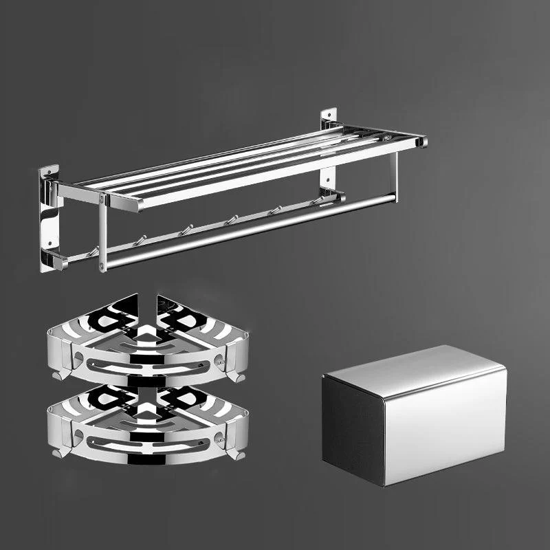 Modern Bath Hardware Set Silver Bathroom Accessories Hardware Set -Bathlova