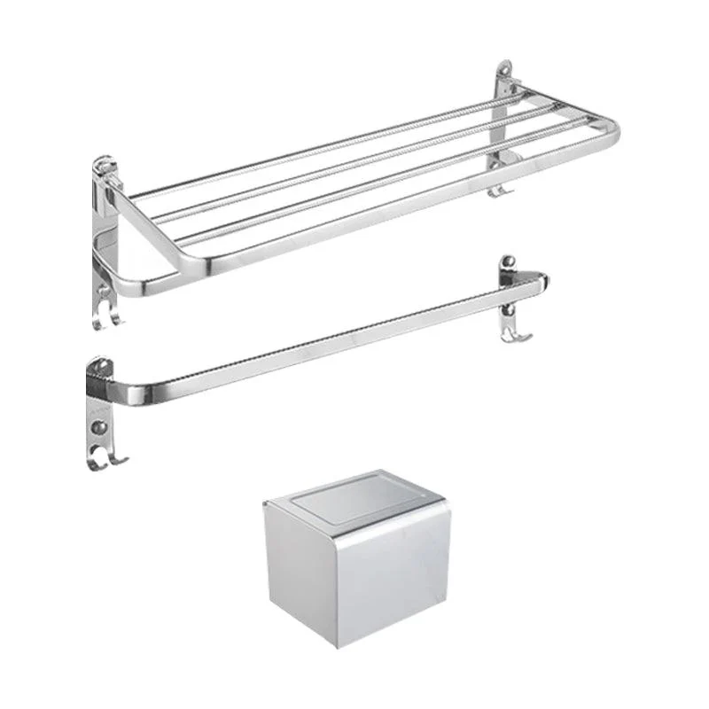 Modern Bath Hardware Set Stainless Steel Bath Shelf Paper Holder Bathroom Accessory Kit -Bathlova