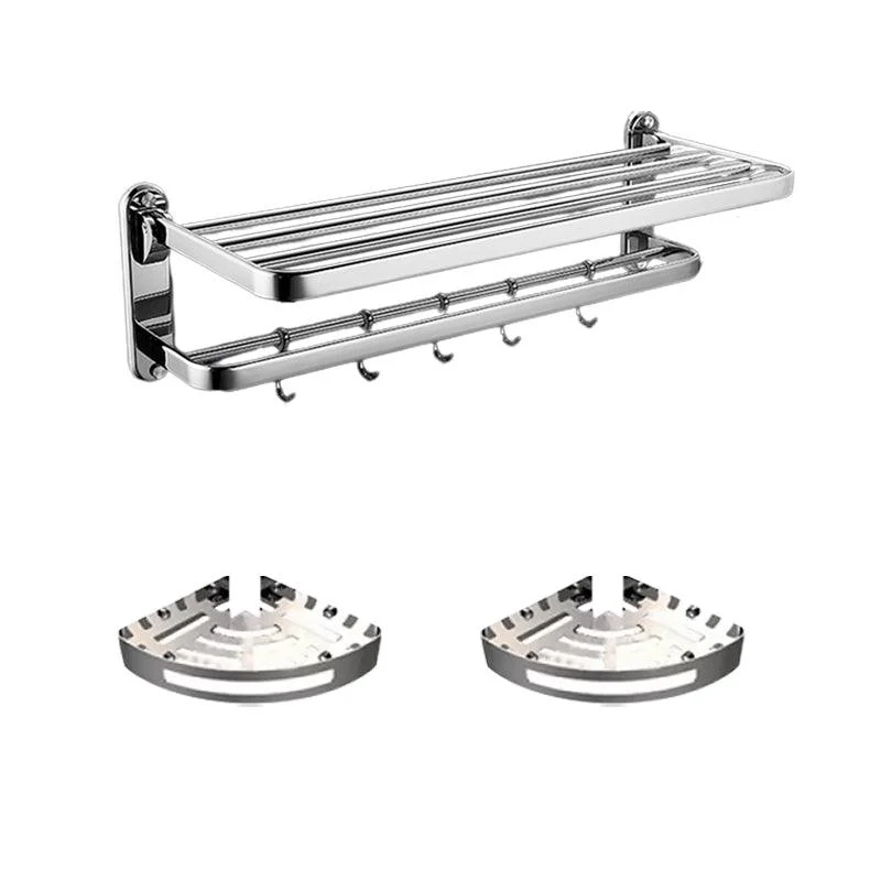 Modern Bath Hardware Set Stainless Steel Bath Shelf Paper Holder Bathroom Accessory Kit -Bathlova