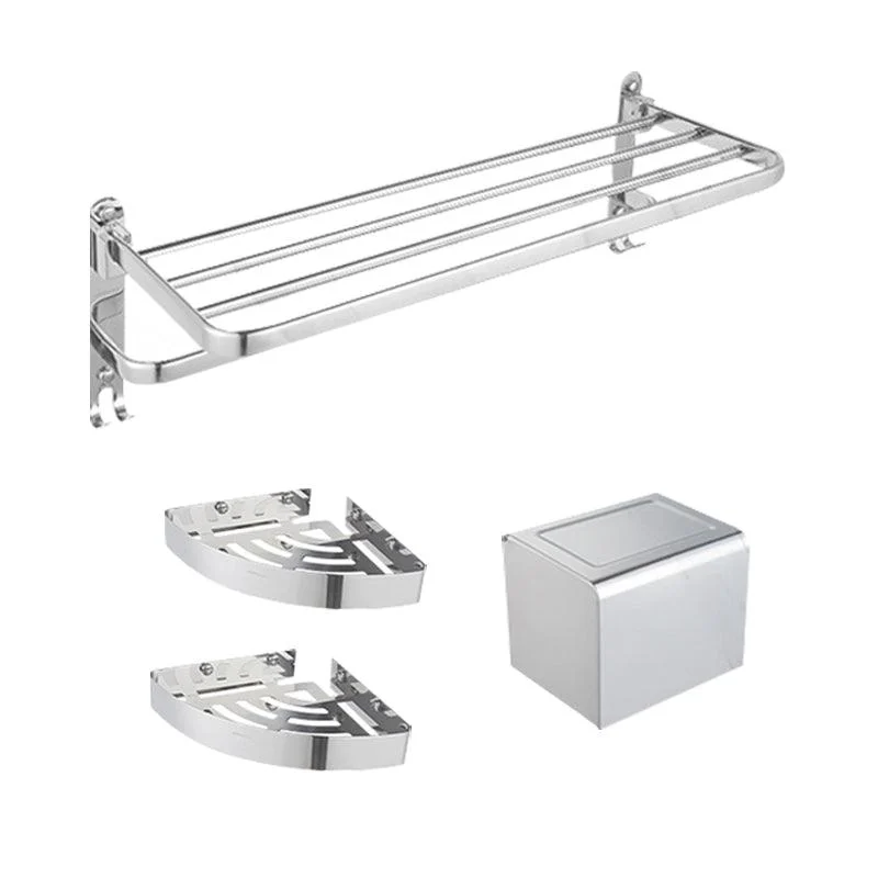 Modern Bath Hardware Set Stainless Steel Bath Shelf Paper Holder Bathroom Accessory Kit -Bathlova