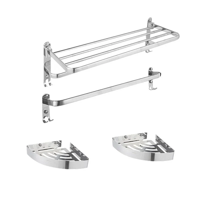 Modern Bath Hardware Set Stainless Steel Bath Shelf Paper Holder Bathroom Accessory Kit -Bathlova