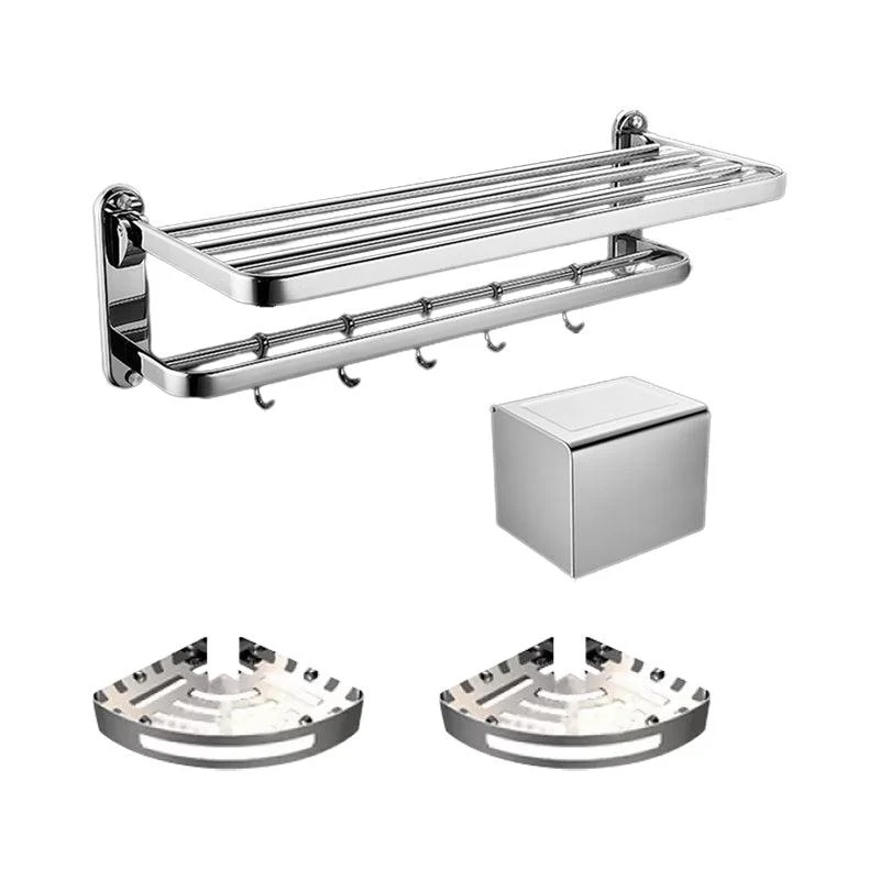 Modern Bath Hardware Set Stainless Steel Bath Shelf Paper Holder Bathroom Accessory Kit -Bathlova