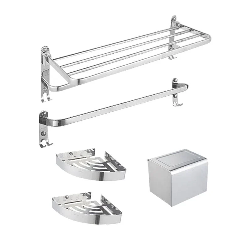 Modern Bath Hardware Set Stainless Steel Bath Shelf Paper Holder Bathroom Accessory Kit -Bathlova