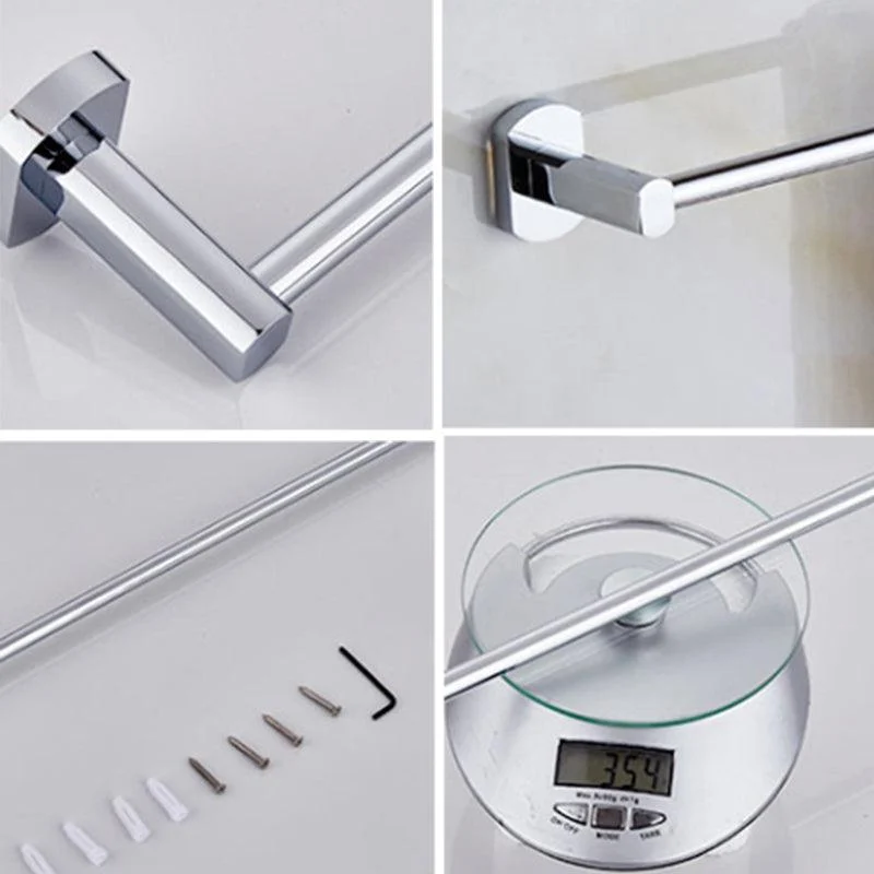 Modern Bath Hardware Set Stainless Steel Paper Holder Towel Bar Bathroom Accessory Kit -Bathlova