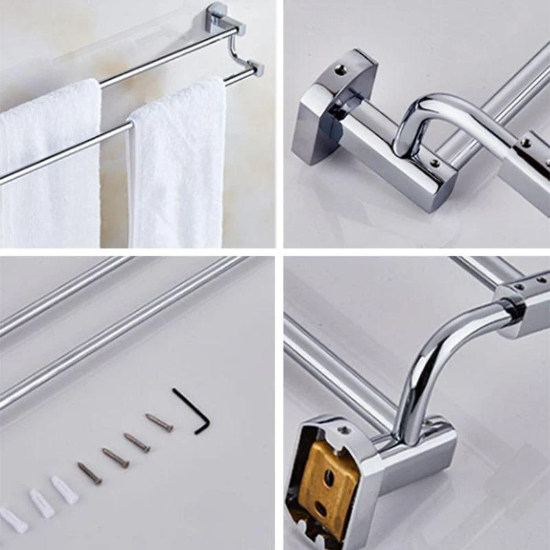 Modern Bath Hardware Set Stainless Steel Paper Holder Towel Bar Bathroom Accessory Kit -Bathlova