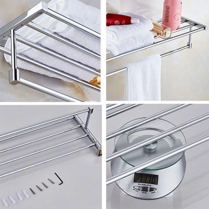 Modern Bath Hardware Set Stainless Steel Paper Holder Towel Bar Bathroom Accessory Kit -Bathlova