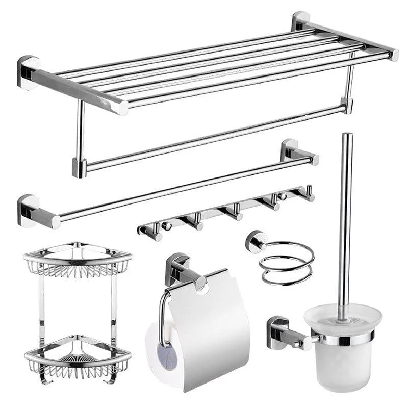 Modern Bath Hardware Set Stainless Steel Paper Holder Towel Bar Bathroom Accessory Kit -Bathlova