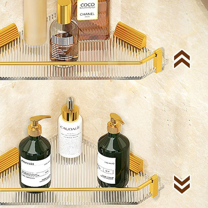 Modern Bath Hardware Set Towel Bar Bath Shelf Grey/Gold Bathroom Hardware Set -Bathlova