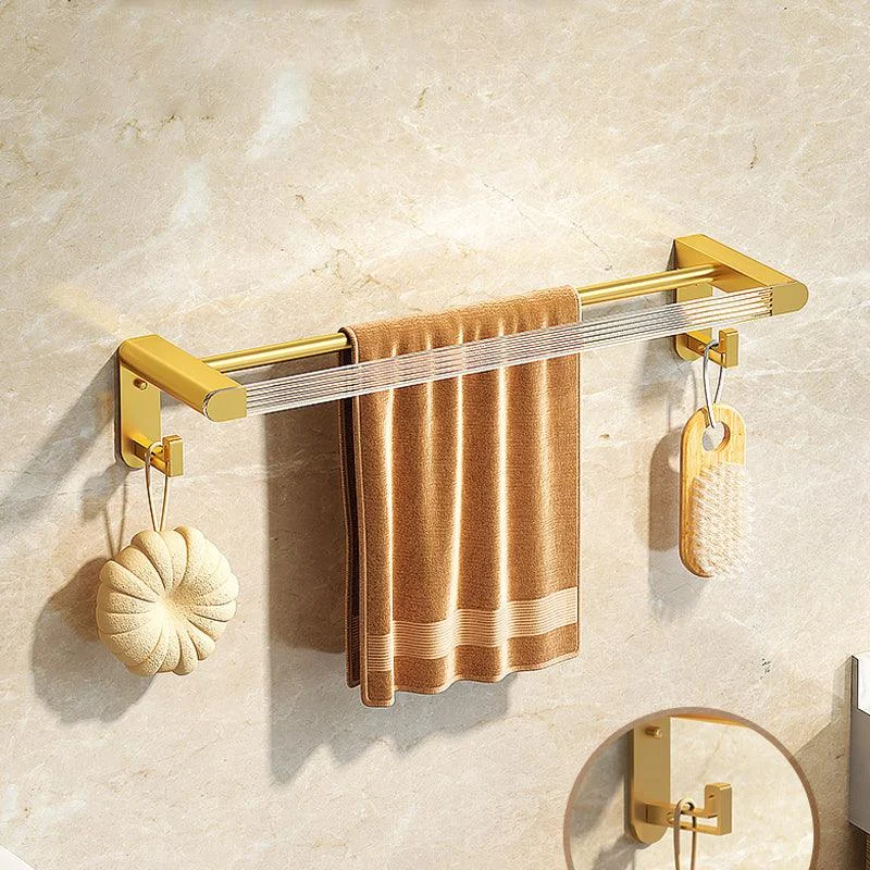 Modern Bath Hardware Set Towel Bar Bath Shelf Grey/Gold Bathroom Hardware Set -Bathlova