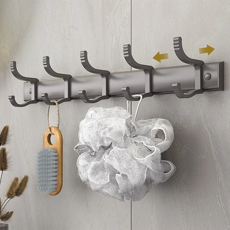 Modern Bath Hardware Set Towel Bar Paper Holder Grey Bathroom Accessory Kit -Bathlova