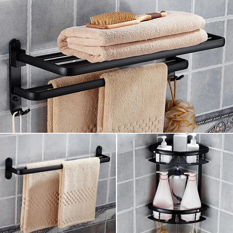 Modern Bathroom Accessories Hardware Set Black Accessories Hardware Set -Bathlova