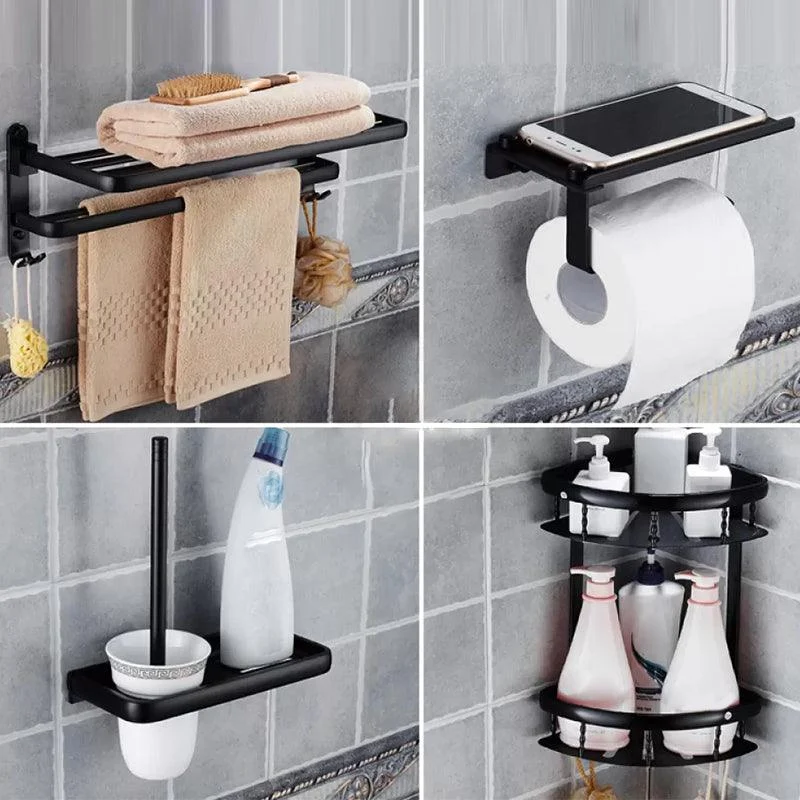 Modern Bathroom Accessories Hardware Set Black Accessories Hardware Set -Bathlova