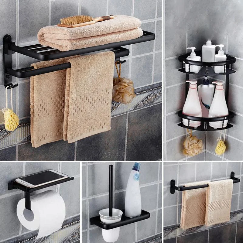 Modern Bathroom Accessories Hardware Set Black Accessories Hardware Set -Bathlova