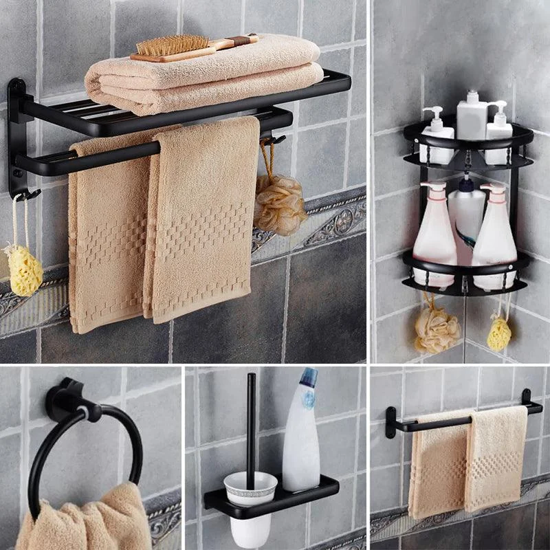 Modern Bathroom Accessories Hardware Set Black Accessories Hardware Set -Bathlova