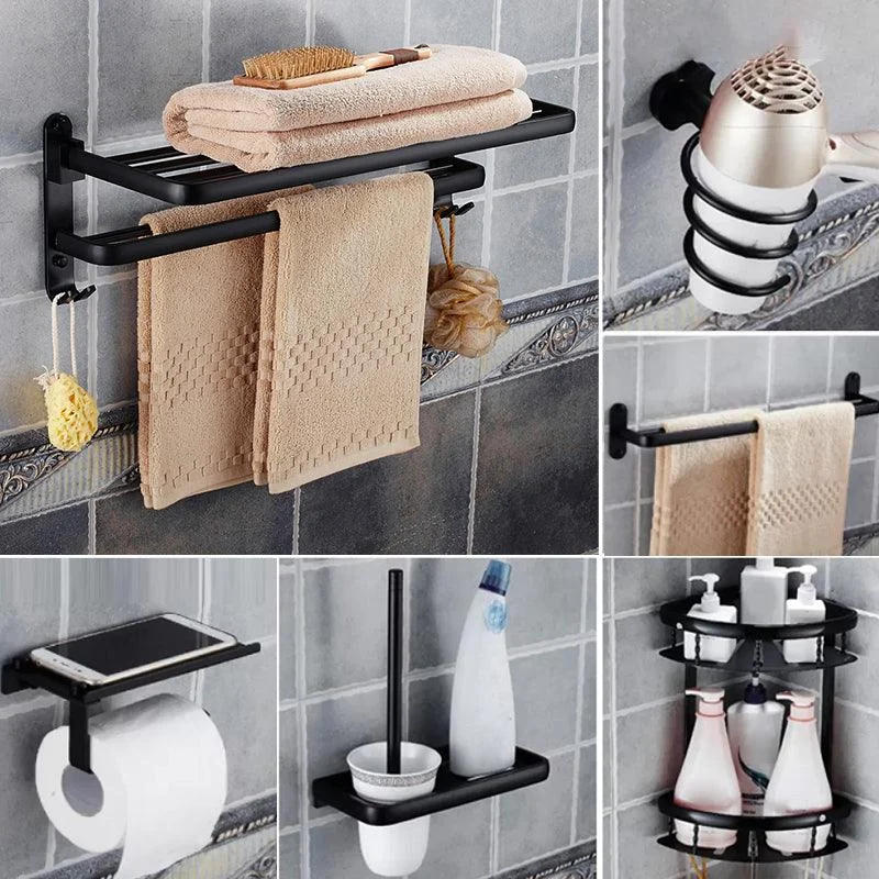 Modern Bathroom Accessories Hardware Set Black Accessories Hardware Set -Bathlova