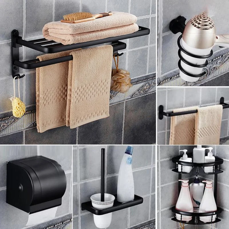 Modern Bathroom Accessories Hardware Set Black Accessories Hardware Set -Bathlova