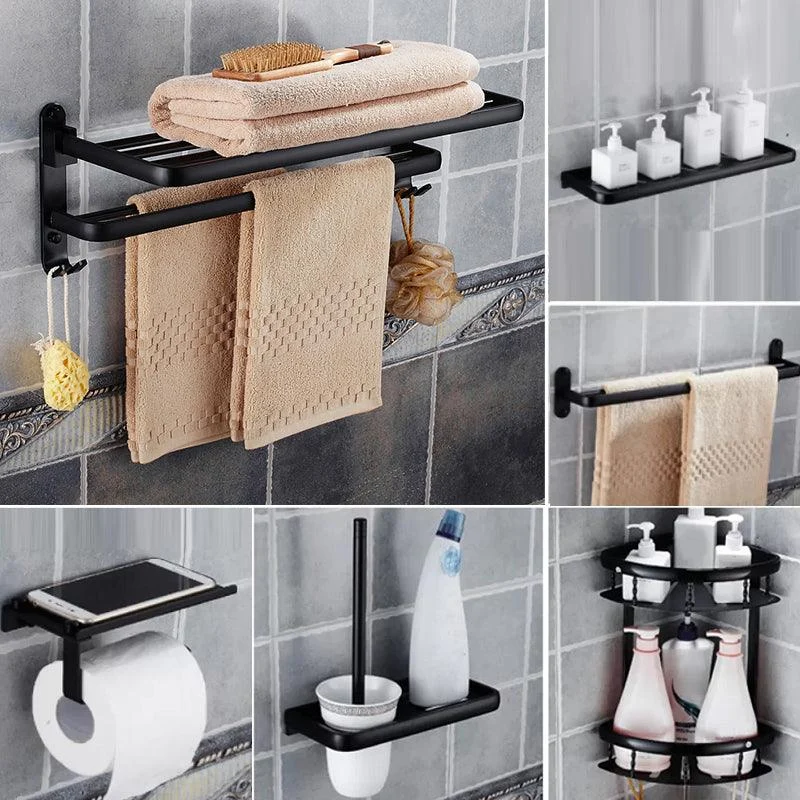 Modern Bathroom Accessories Hardware Set Black Accessories Hardware Set -Bathlova