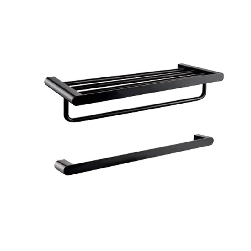 Modern Bathroom Accessories Hardware Set Black Bathroom Hardware Set -Bathlova