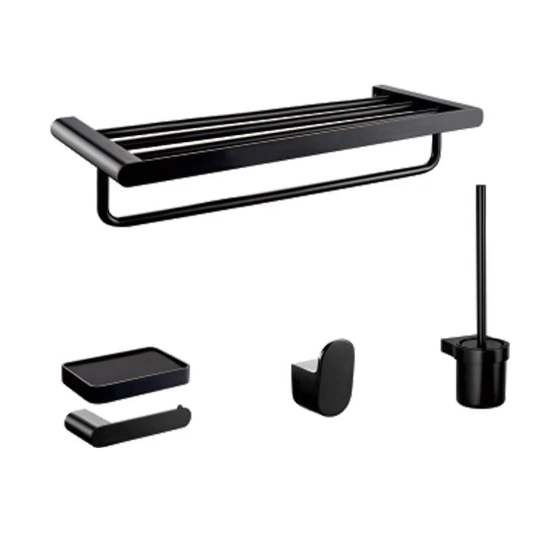 Modern Bathroom Accessories Hardware Set Black Bathroom Hardware Set -Bathlova