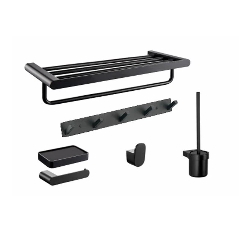 Modern Bathroom Accessories Hardware Set Black Bathroom Hardware Set -Bathlova