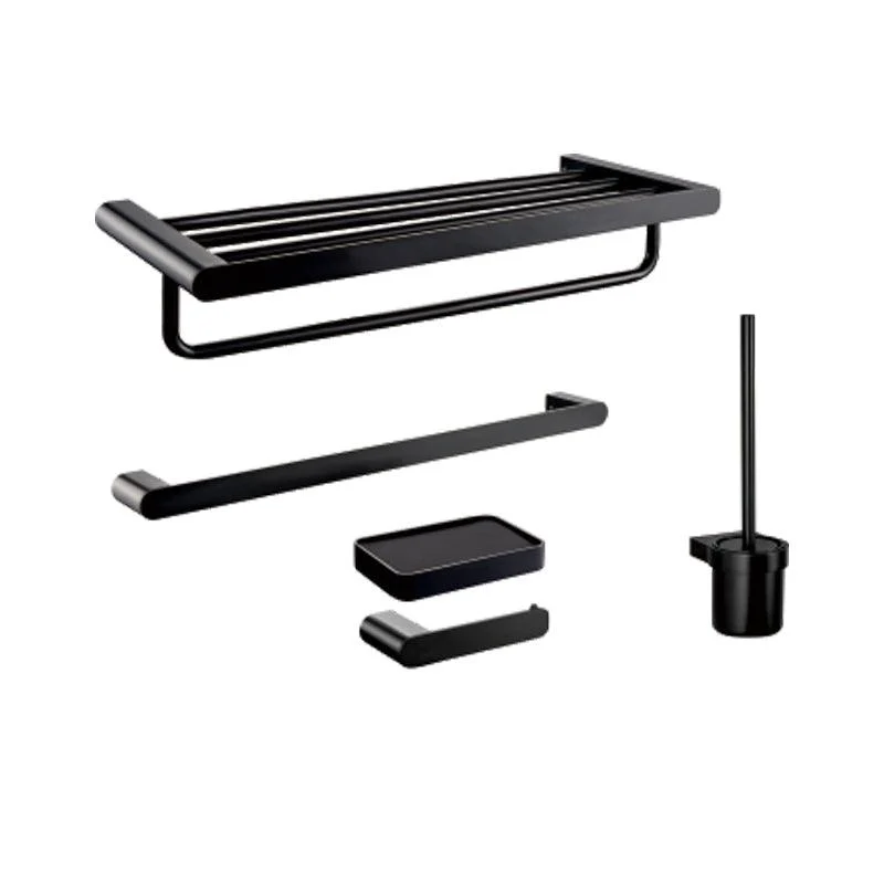 Modern Bathroom Accessories Hardware Set Black Bathroom Hardware Set -Bathlova