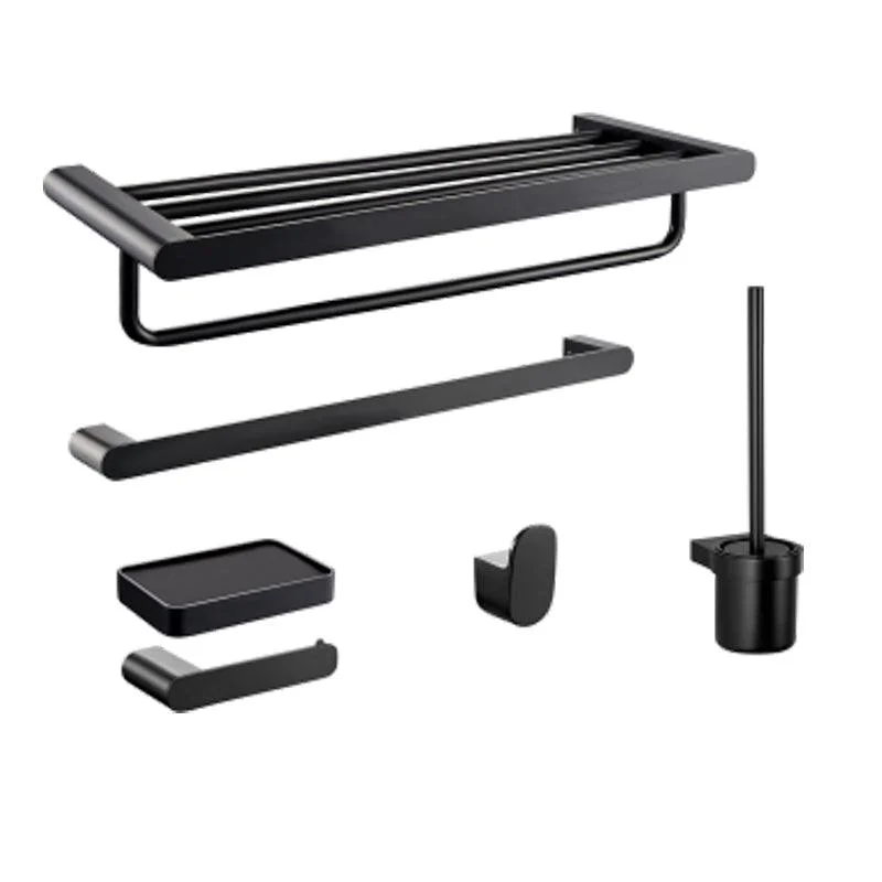 Modern Bathroom Accessories Hardware Set Black Bathroom Hardware Set -Bathlova