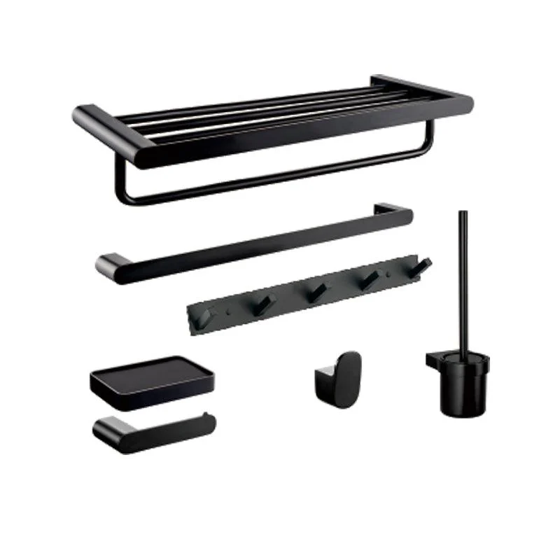 Modern Bathroom Accessories Hardware Set Black Bathroom Hardware Set -Bathlova