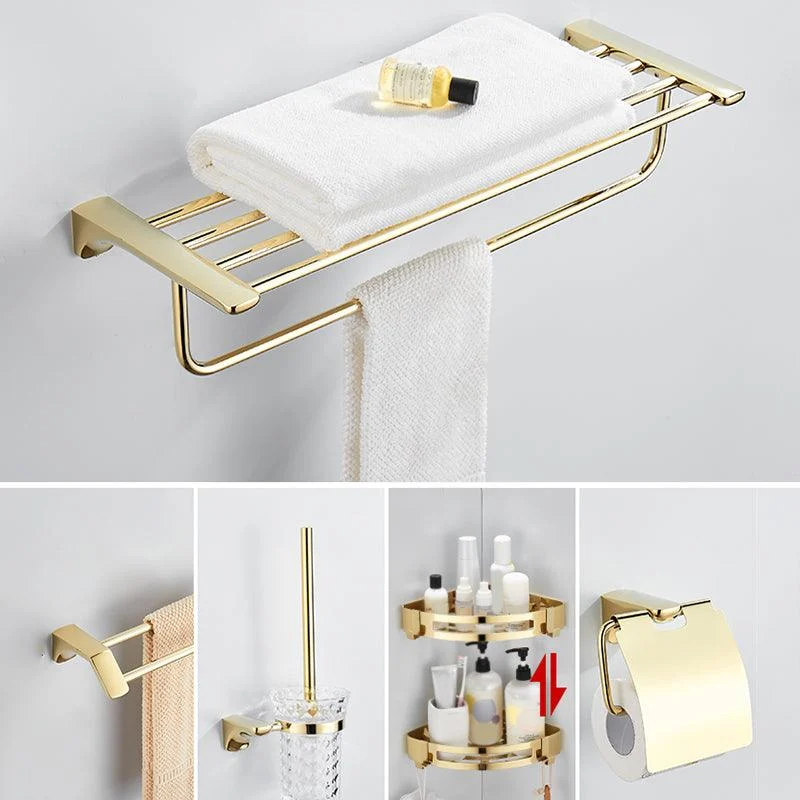 Modern Bathroom Accessories Hardware Set Gold Bathroom Hardware -Bathlova