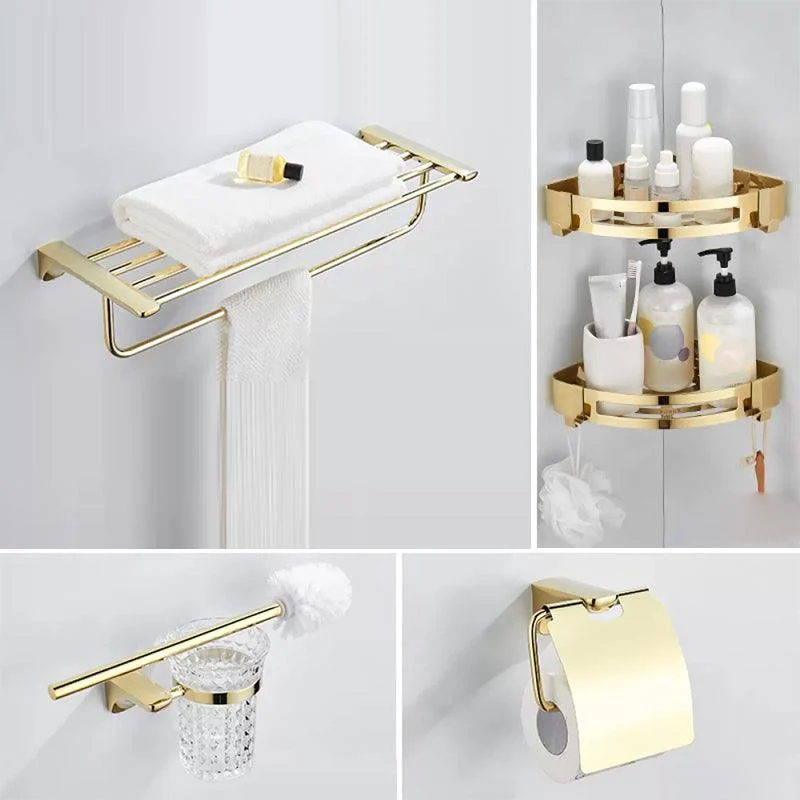 Modern Bathroom Accessories Hardware Set Gold Bathroom Hardware -Bathlova