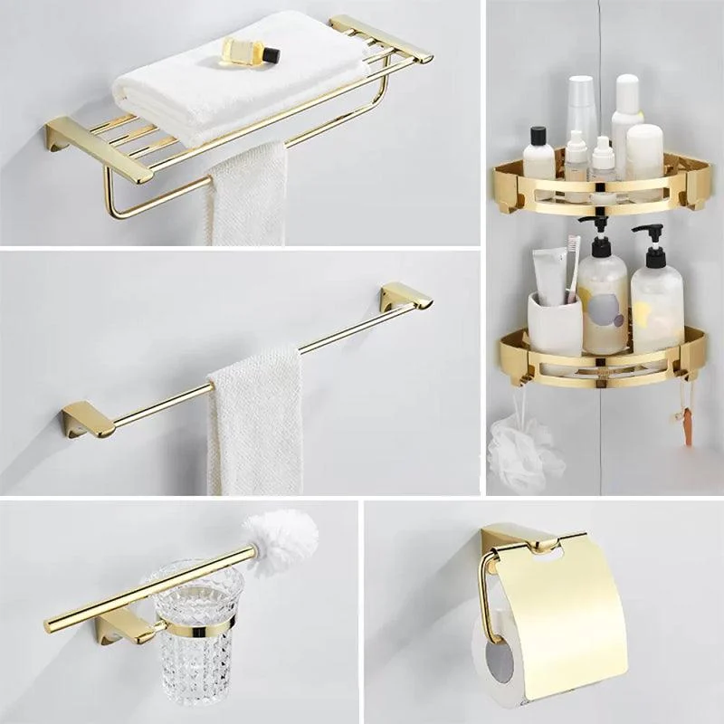 Modern Bathroom Accessories Hardware Set Gold Bathroom Hardware -Bathlova